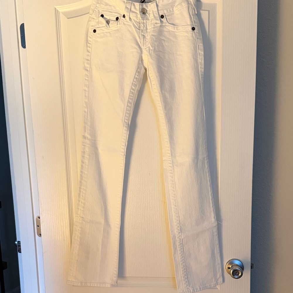 True Religion White Flare Jeans
